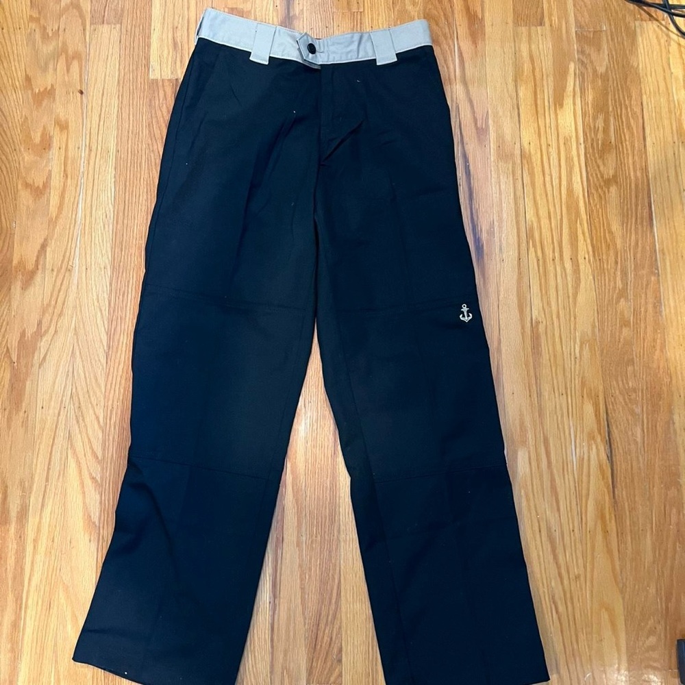 Dickies Black Chinos with Anchor Accent